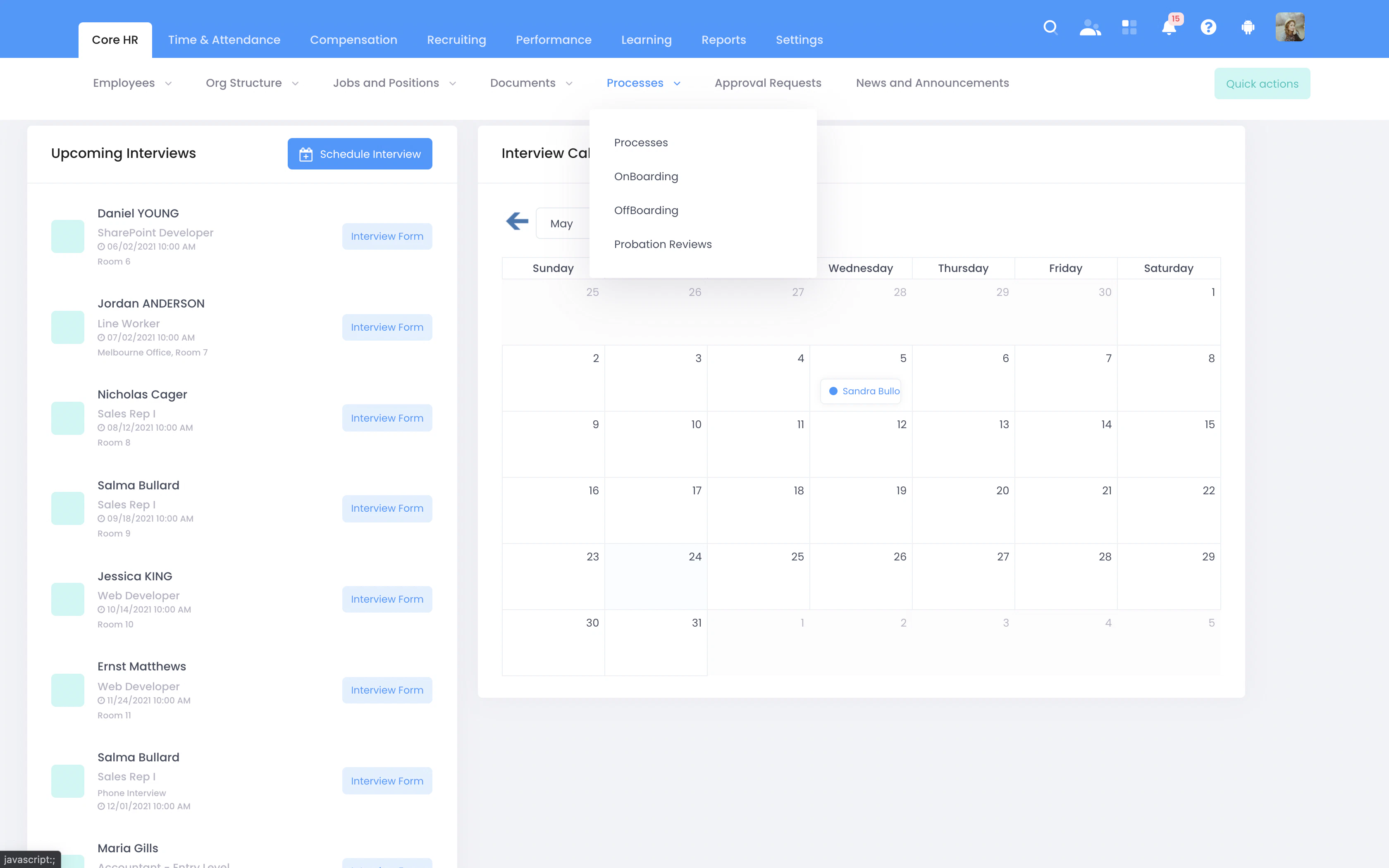 screenshot of Lanteria HR